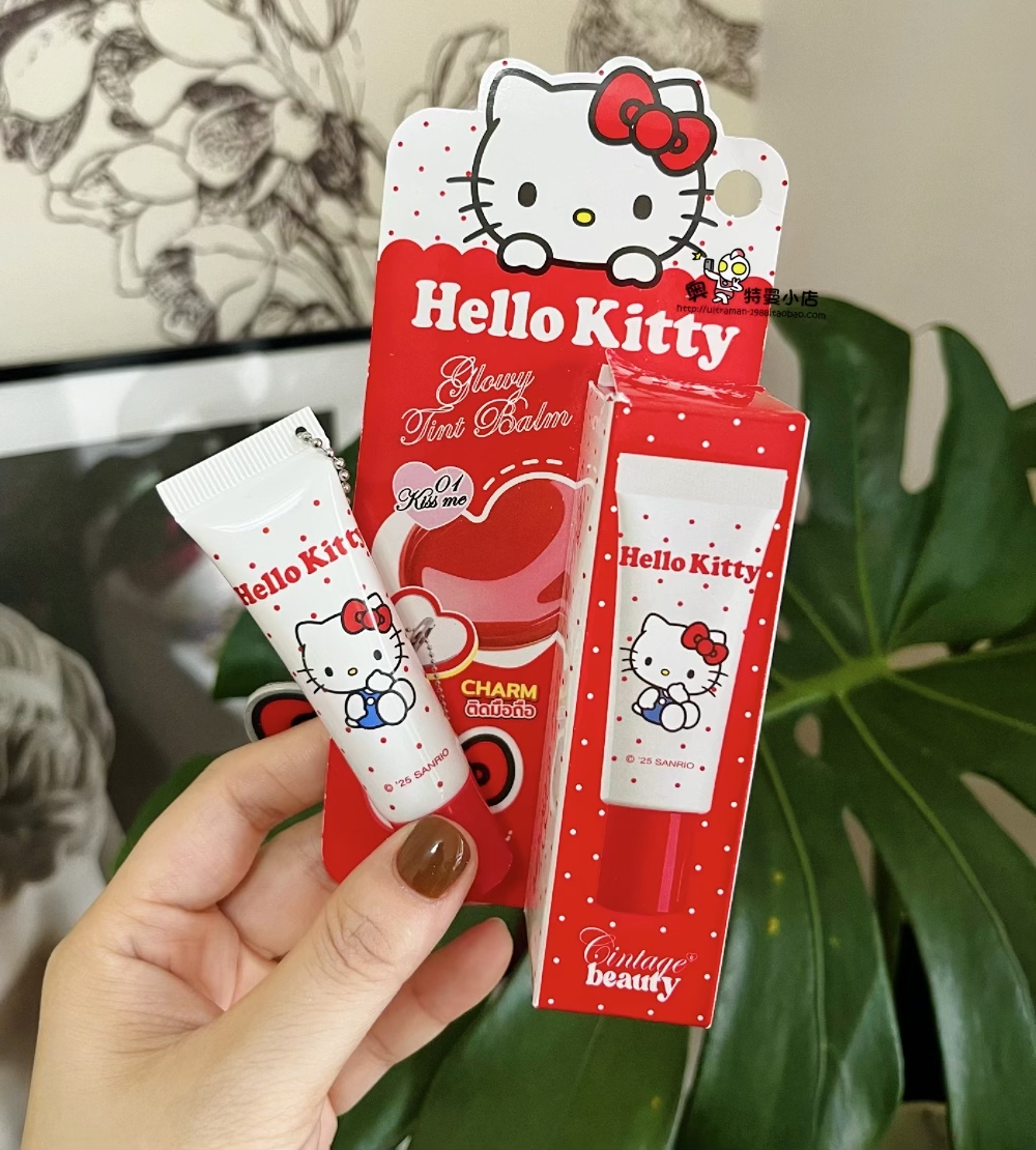泰国711限量款HelloKitty爱心唇釉腮红滋润保湿持久自然唇彩