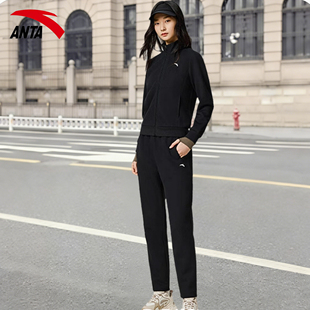 安踏官方正品运动套装2026春秋新款女款休闲运动服外套长裤两件套