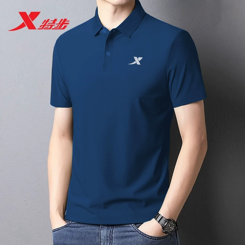 Xtep, быстросохнущая летняя футболка polo, шелковый спортивный костюм, быстрое высыхание