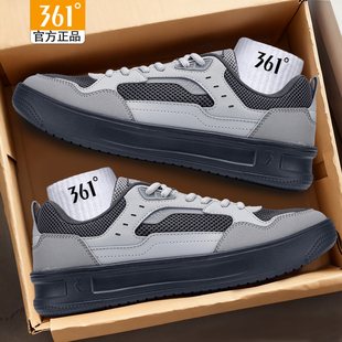 361新款休闲鞋男款透气网面板鞋厚底增高361度男鞋官方正品运动鞋