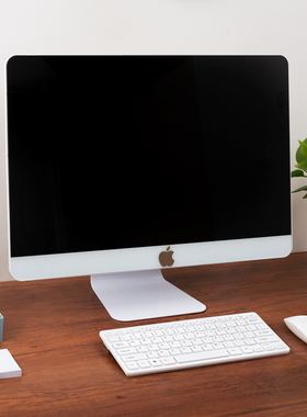 新款仿真电脑模型机一体机仿苹果款白银色21.5/24/27寸样板房摆件