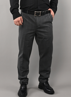 UM工作室精工2023秋冬新款条纹正装西裤