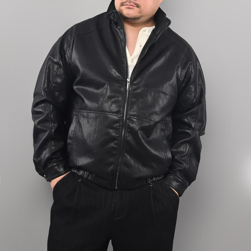 精工高质金属纤维简约立领夹克