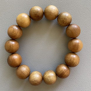 金丝楠木手串男女士小叶桢楠文玩念珠盘串玩木串14颗1.5佛珠手链