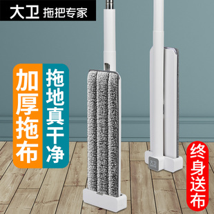 大号拖地拖布神器墩布正品 大卫平板拖把新款 免手洗拖把家用一拖净