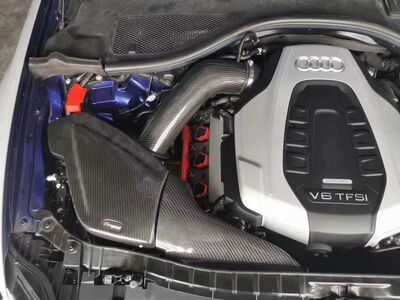 适配奥迪C7 A6L/A7 2.8L3.0T改装airspeed进气套件套装碳纤维风箱