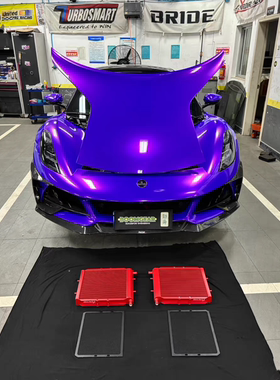 SnowTech高性能加大中冷散热器左右水箱改装适配路特斯Emira 2.0T