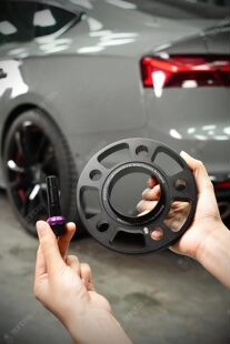 适配奥迪B9 A4L RS5 S4 Q5L改装BONOSS轮毂法兰垫片锻造加长螺丝