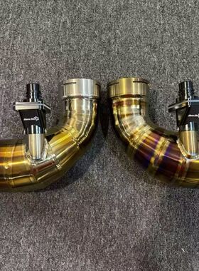适配宝马F90 F92 M5 M8 S63改装Snowtech钛合金涡轮进气管吸气管
