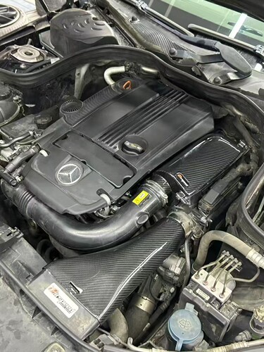 AIRSPEED碳纤维进气套件适配奔驰W204 W212 C200 E260 1.8T M271