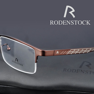 Rodenstock罗敦司得超轻纯钛眼镜架 简约商务半框男款近视配眼镜