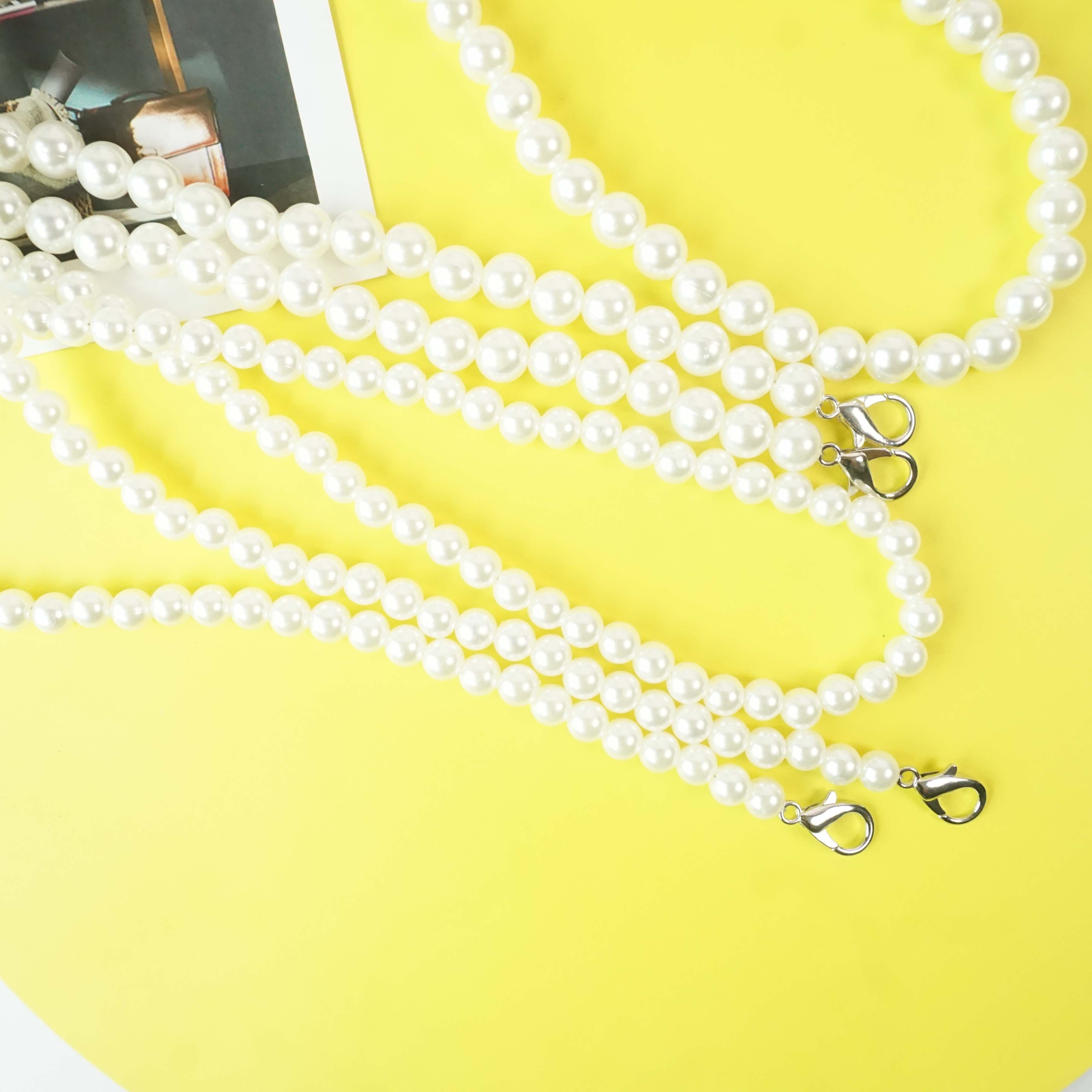 珍珠链条包包配件加长女斜挎肩带小蜜蜂背带仙女链子挎包包带包链