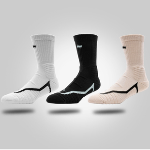 INFINT专业毛巾底加厚实战篮球袜精英袜运动袜子男中帮中筒叶天