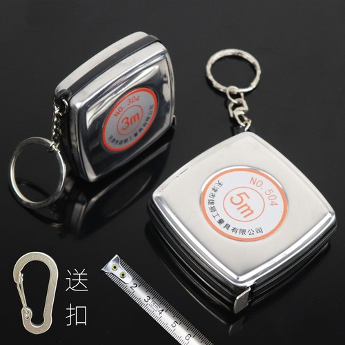 全钢小卷尺可挂软尺带不易生锈