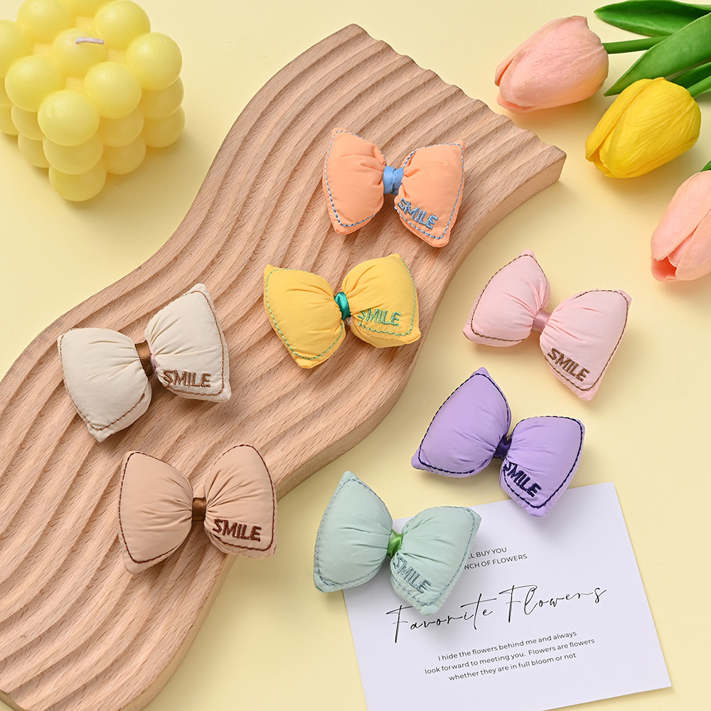 糖果色充棉蝴蝶结配件软萌发饰宝宝鞋袜发卡装饰辅料diy配饰自粘