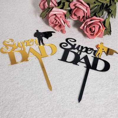 超人爸爸父亲节烘焙插卡蛋糕装饰