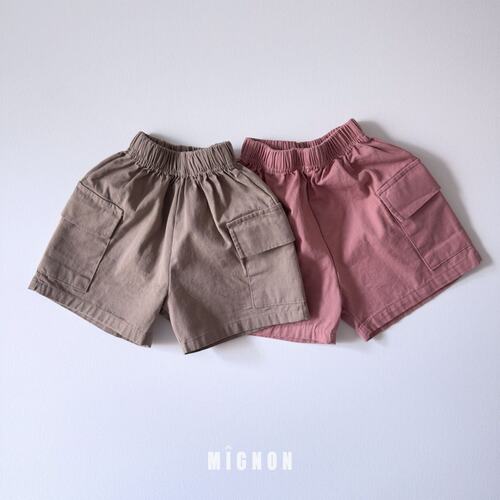 Mignon休闲五分裤！韩国代购童装26夏男女童小大童百搭纯色松紧腰