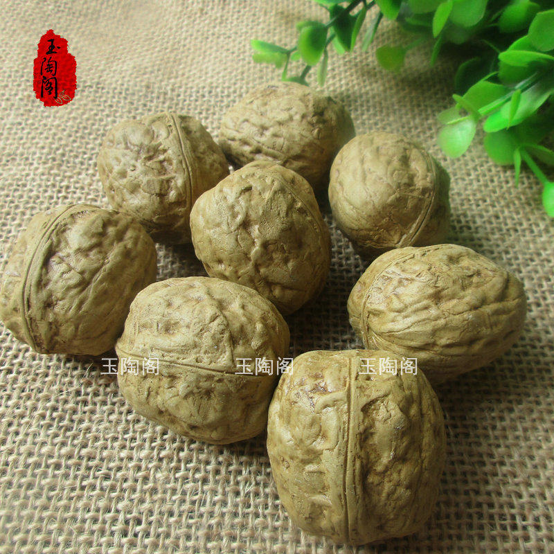 特价 宜兴紫砂工艺品 紫砂核桃 仿真纸皮核桃 紫砂茶宠雕塑小摆件