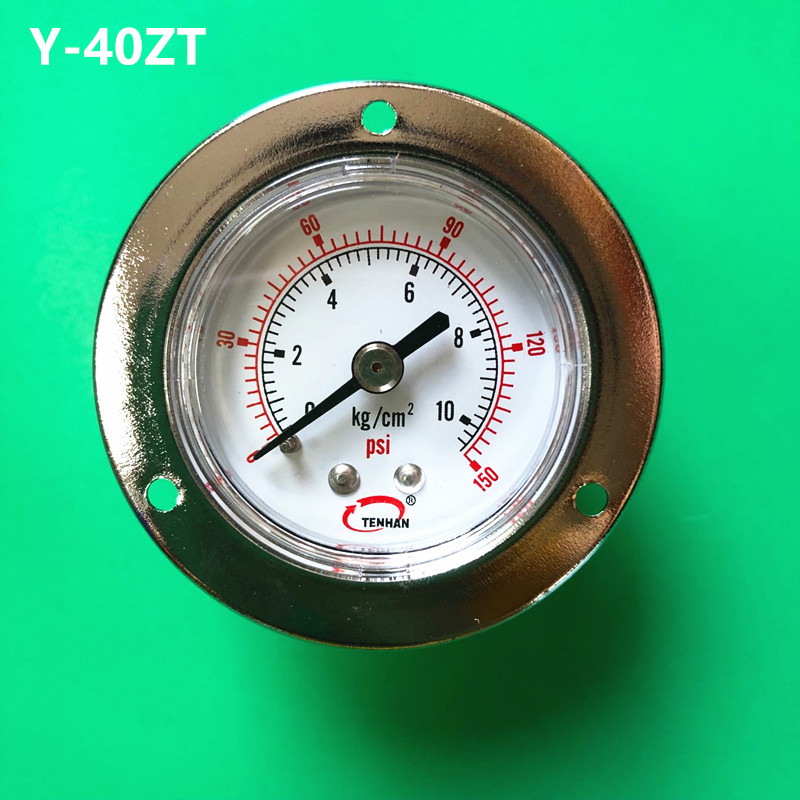 压力表Y-40ZT轴向 -0.1-0MPA   10KG  1/8PT螺牙