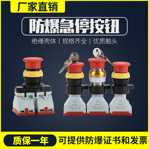 急停按钮钥匙开关防爆箱专用