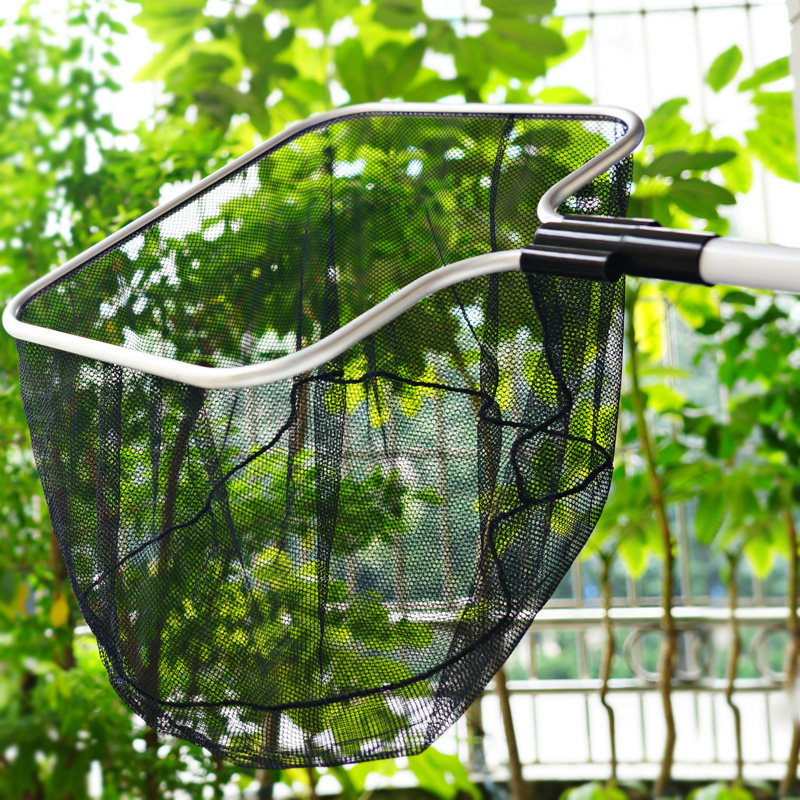 泳池鱼池树叶打捞网锦鲤鱼网抄网捞加长垃圾鱼捞方形伸缩金鱼渔网