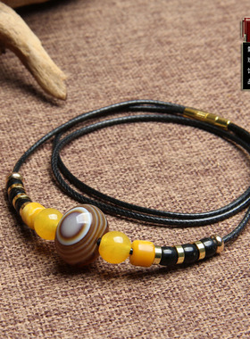 天然缠丝玛瑙天眼蚕丝天珠