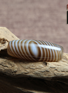 天然缠丝蓝沁玛瑙勒子天珠吊坠