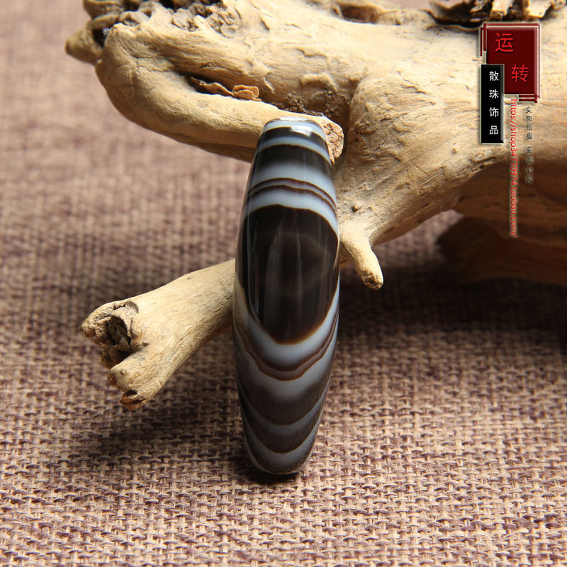 天然缠丝玛瑙天眼勒子线珠吊坠DIY饰品单珠锁骨链配珠 一图一物