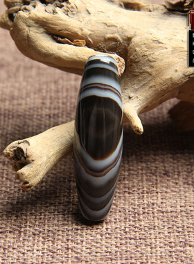 天然缠丝玛瑙天眼勒子线珠吊坠