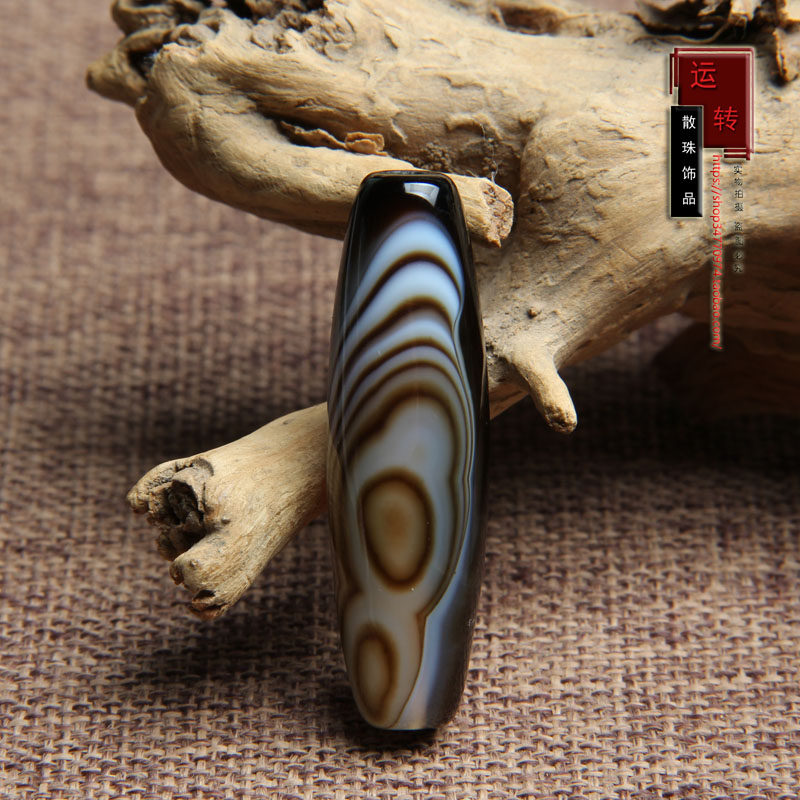 天然缠丝玛瑙勒子天眼天珠药师散珠单珠线珠天珠锁骨链一图一物