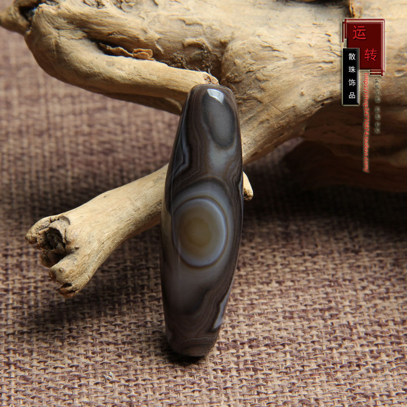 天然缠丝玛瑙勒子天眼天珠药师散珠单珠线珠天珠锁骨链一图一物