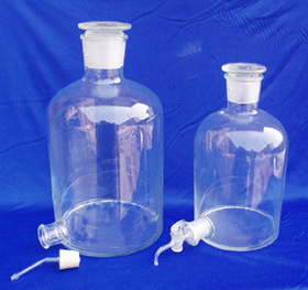 玻璃放水瓶2500 5000 10000 20000ml试剂瓶泡药泡酒瓶白色下口瓶