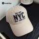 NYC字母刺绣鸭舌帽子男女2026新款 春季 百搭大头围加深棒球帽女潮