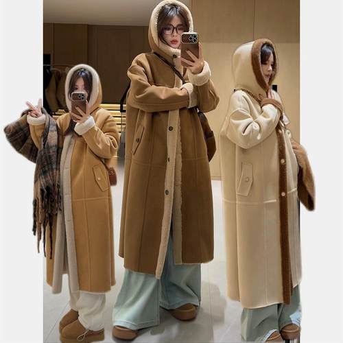 长款仿皮草麂皮绒NNLIMITED韩版