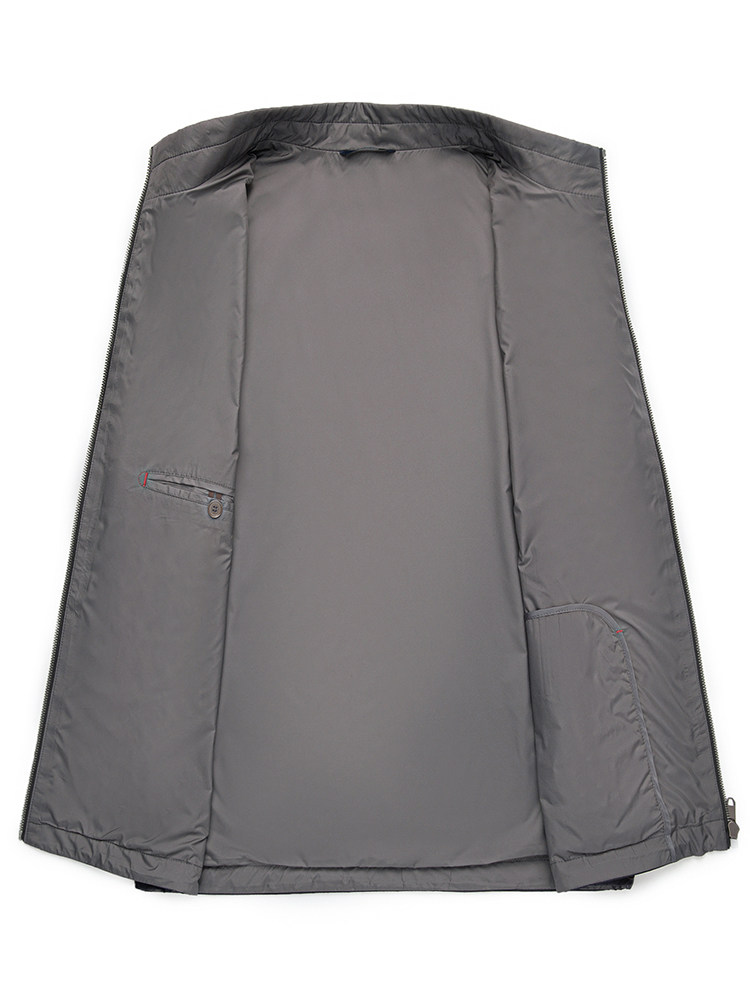 PIERRE CARDIN AUTUMN NEW VEST HIGH-END MENS JACKET DAD VERSATILE VEST STAND COLLAR HORSE CLIP CASUAL SHOULDER