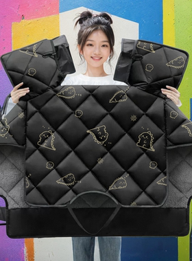 维多利亚300150摩托车挡风被冬季四季踏板冬款加绒加厚冬天防风罩