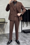 绵羊毛男士西服套装男士商务休闲外套修身双排扣西装SJT9998-P285，男装西服套装，电商A311