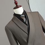 假模景2026春季西服套装纯色围巾领休闲西服A311-SJT9021-P290，男装西服套装，电商A311