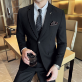 酒店景2025春季新款西服套装男士三件套结婚A311-SJT9002-P285，男装西服，电商A311