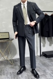 24秋西服套装男士三件套韩版修身小西装新郎结婚礼服LJT9996-P230，男装西服套装，电商A311