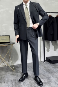 24秋西服套装男士三件套韩版修身小西装新郎结婚礼服LJT9996-P230图片