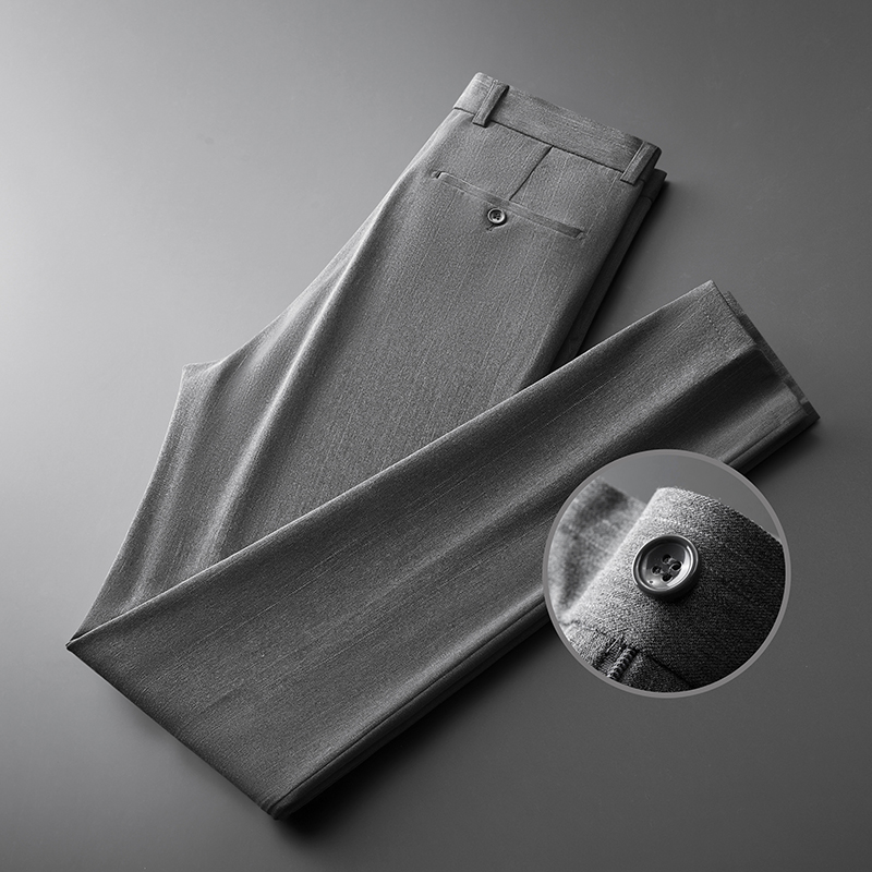 2025新款条纹男士修身西裤休闲裤大码西裤职业商务裤DK9852-P70，男装西裤，电商A311