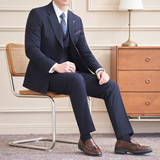 木框景2026春季西服套装条纹休闲大码西服A311-SJT9022-P290，男装西服套装，电商A311