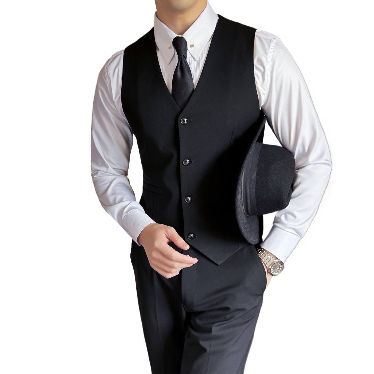 2024春季男士马甲套工作服职业装少爷男式马夹A311-MJT6888-P110,男装背心/马甲,电商A311
