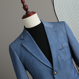 2025休闲西装外套男士春秋高级感痞帅老钱风制服A311-DX812-P170，男装西服，电商A311