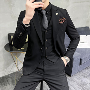 2025春季新西装套装修身休闲商务大码工西服男士礼服SJT9931-P285图片