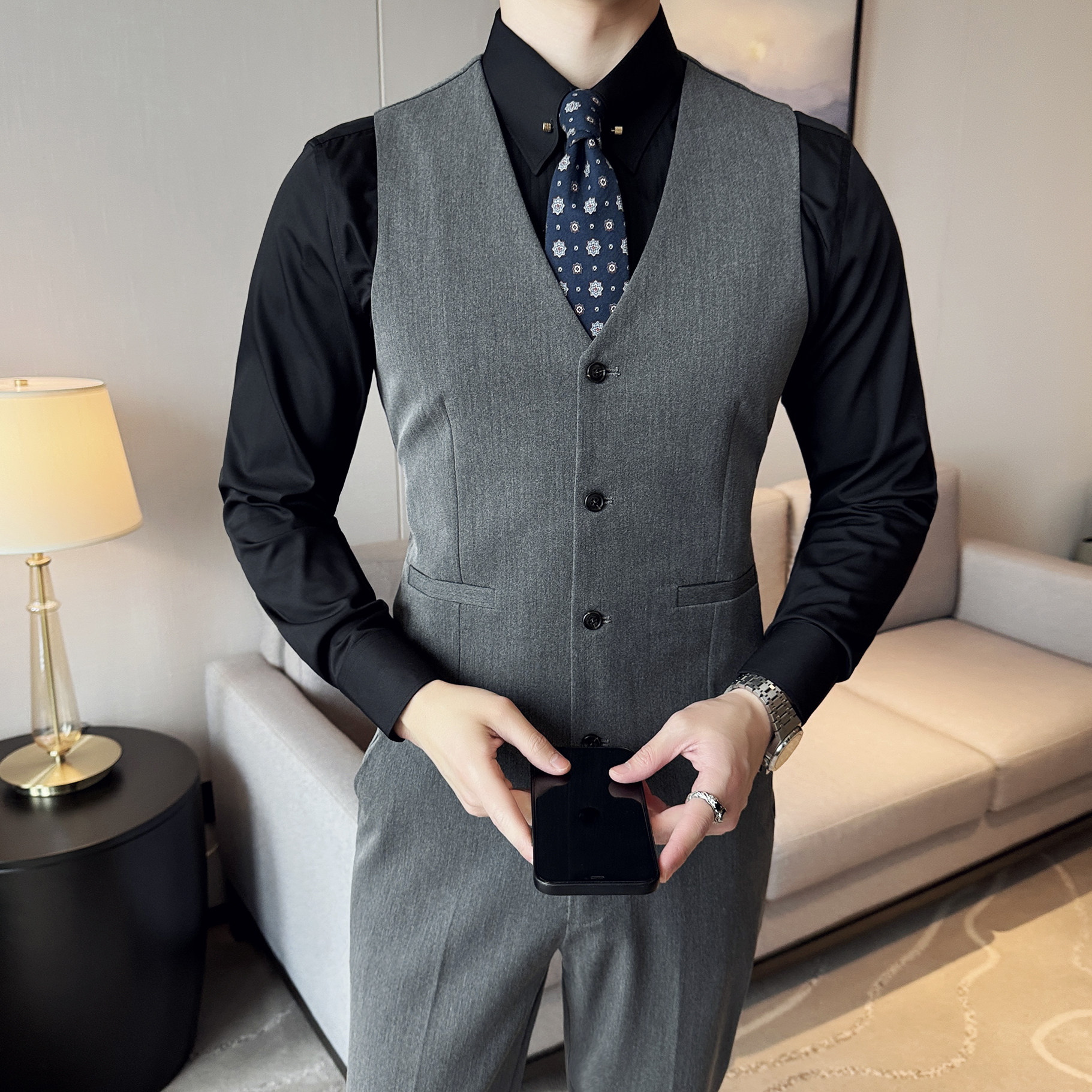 2024春季男士马甲套工作服职业装少爷马夹A311-MJT6888-P110,男装背心/马甲,电商A311