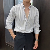 2025秋冬新款男士长袖衬衫商务寸衫条纹衬衫A311-CSX232-P38，男装衬衫，电商A311