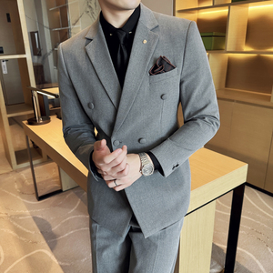 男士三件套结婚礼服休闲正装韩版修身英伦西服套装SJT9995-P285图片