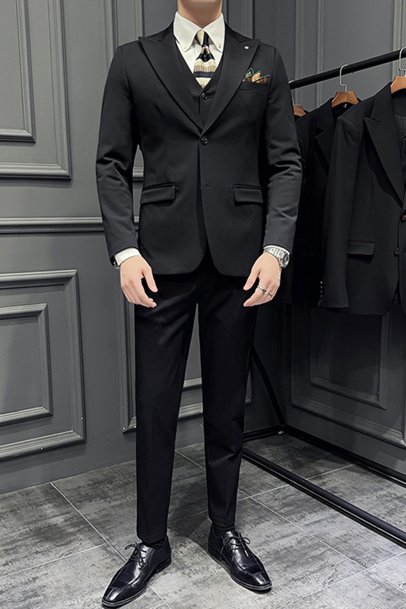 2025春季西装套装修身休闲商务大码工西服男士礼服SJT6889-P245,男装西服套装,电商A311